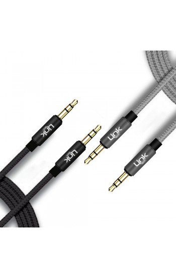 Linktech A580 3.5mm AUX Ses Aktarım Kablosu Örgü 2mt…