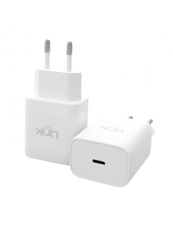 LinkTech C201 Type-C PD 20W Çıkışlı Şarj Aleti (Başlık) Beyaz