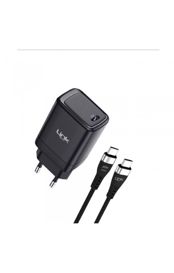 LinkTech G845 Premium 45W Super SI GaN Type-C Kablolu Şarj Aleti Set…