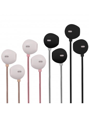 LinkTech H10 Mikrofonlu Örgü Kulak İçi Kablolu Kulaklık 3.5mm