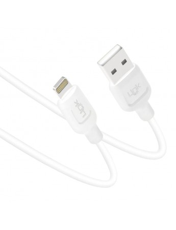 Linktech K449 Strong Lightning - USB Data/Şarj Kablosu 1mt 2.4A Beyaz