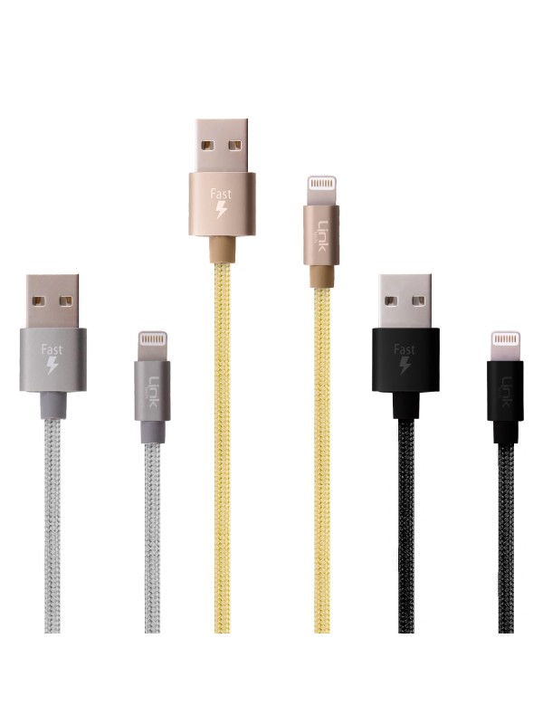 LinkTech K550 Lightning Örgü Metal Başlı 1mt Şarj ve Data Kablosu…