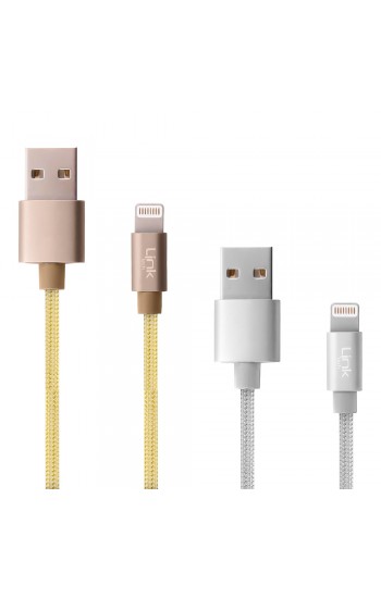 LinkTech K574 Lightning Örgü Metal Başlı 2mt Şarj ve Data Kablosu…