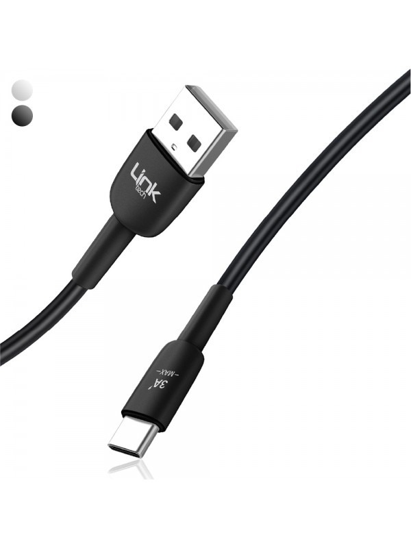 LinkTech K602 Safe USB - Type-C 3A Data ve Şarj Kablosu 1mt…
