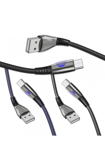 LinkTech K610 Premium Micro USB Işıklı Data/Şarj Kablosu 2.4A 1.2mt…
