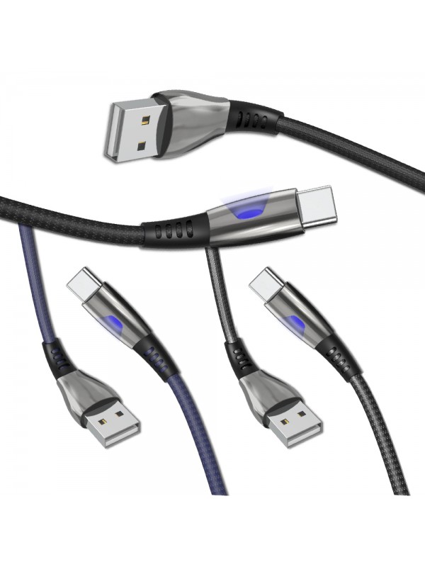 LinkTech K615 Premium Type-C Işıklı Data/Şarj Kablosu 2.4A 1.…