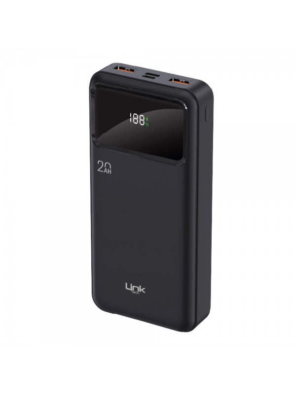 LinkTech LD20 20000 mAh Led Ekranlı 2x USB Powerbank Siyah…