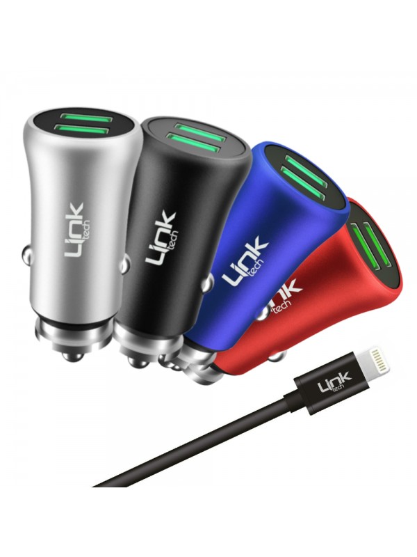 LinkTech M582 12W 2.4A Metal Araç Şarj Aleti ve iPh Lightning Kablo Set…