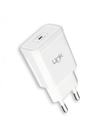 LinkTech S667 Type-C Çıkışlı PD 20W Şarj Aleti (Başlık) Beyaz