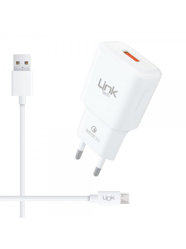 LinkTech T441 12W 2.4A QC3.0 Hızlı Şarj Aleti ve Micro USB Kablo Set…