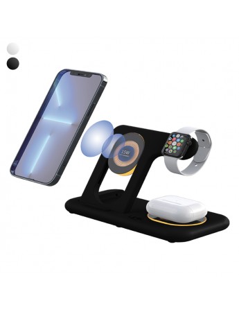 LinkTech W795 4in1 15W Hızlı Şarj Destekli Katlanabilir Kablosuz Şarj Standı