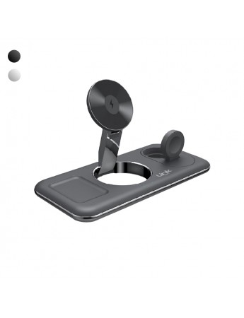 LinkTech W796 3in1 15W Hızlı Şarj Masaüstü Kablosuz Şarj Standı