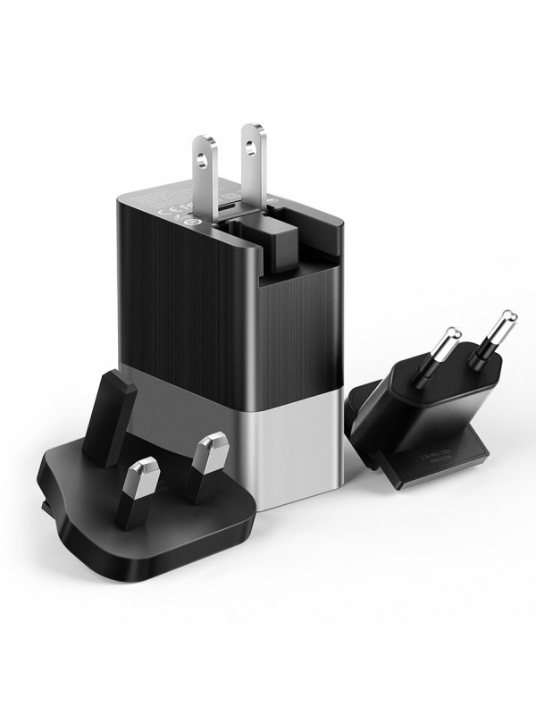 Mcdodo CH-5621 QC 3.0 18W USB-C PD Hızlı Type-C Girişli Şarj Aleti (Başlık) Siyah