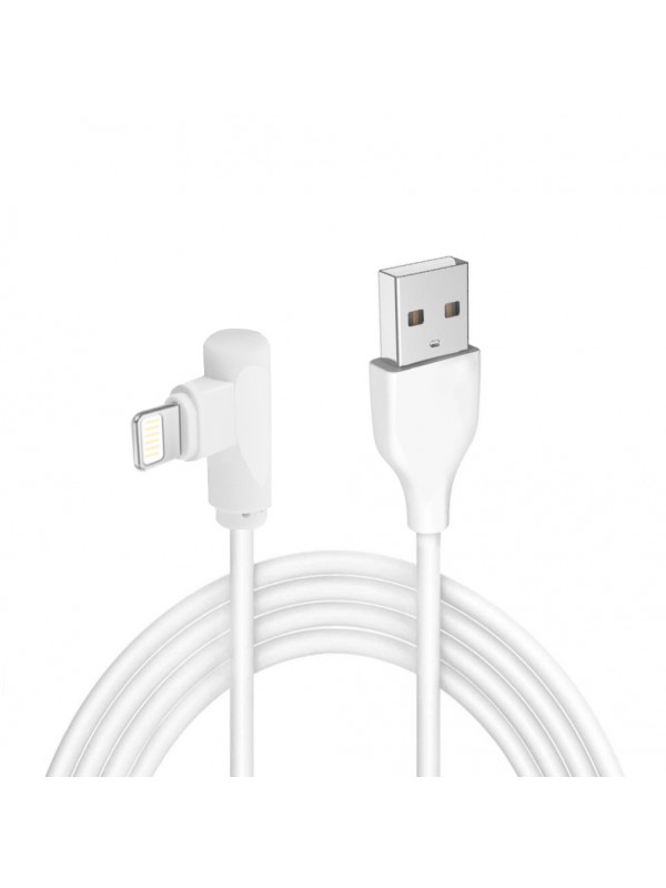 Mosidun Lightning Şarj ve Data Kablosu 3.1A 1.2mt D3 Beyaz (L-Type 90 Derece)