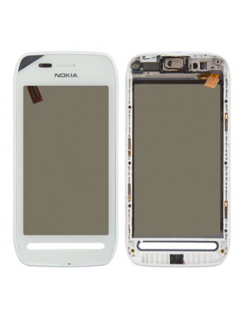 Nokia 603 Dokunmatik Ön Panel Çıtalı Orj - Beyaz