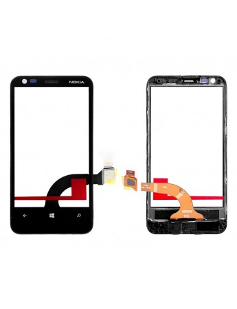 Nokia Lumia 620 Dokunmatik Çıtalı Ön Panel - Siyah