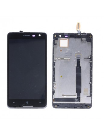 Nokia Lumia 625 Ekran Dokunmatik Çıtalı Komple - Siyah