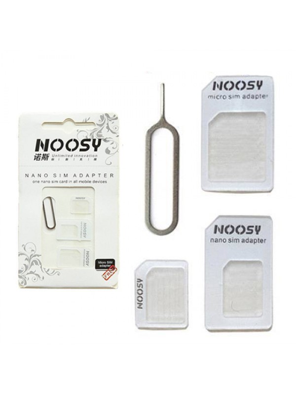 Noosy Micro, Nano, Normal Sim Kart Dönüştürücü Adaptör + İğne…