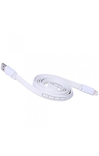 NoTech iPh Lightning Scale Yassı USB Kablo Beyaz…