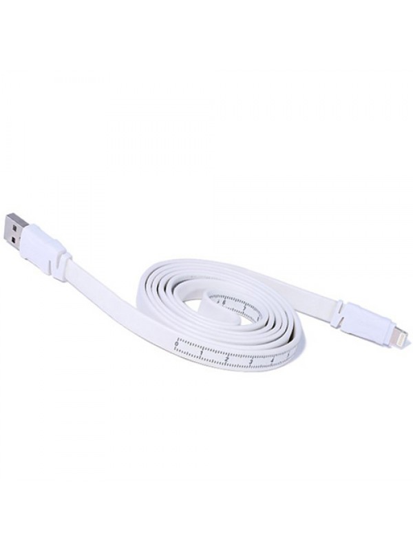 NoTech iPh Lightning Scale Yassı USB Kablo Beyaz…