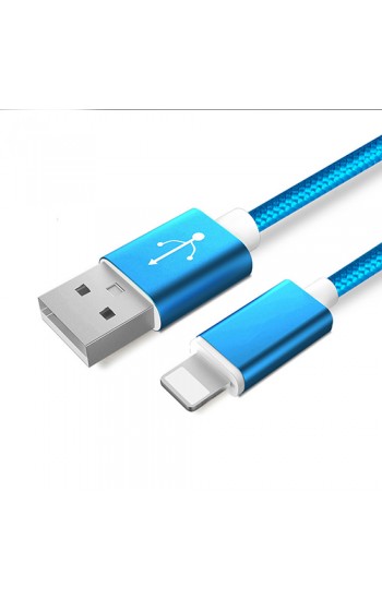 NoTech iPhone Lightning Kırılmaz USB Kablo 1.5mt Mavi…