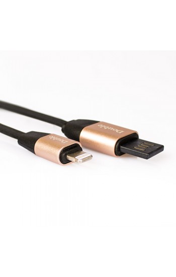 NoTech iPhone Lightning Şarj ve Data Kablosu Çift Yönlü USB 2.1A Siyah…