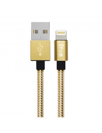 NoTech Lightning Zinc Alloy Metal Dayanıklı 2.4A USB Kablo Gold