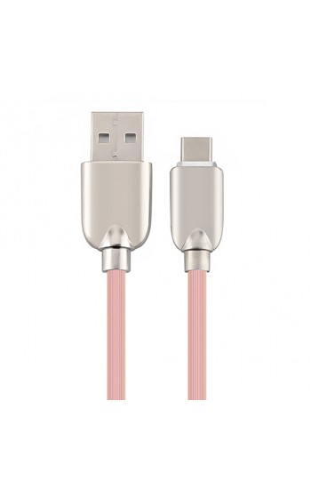 NoTech Type-C Non-Slip 2.4A Hızlı Şarj ve Data Kablosu Pembe…