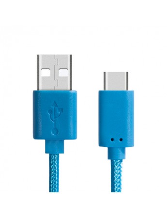 NoTech Type-C (USB-C) Kırılmaz USB Kablo 20cm Mavi