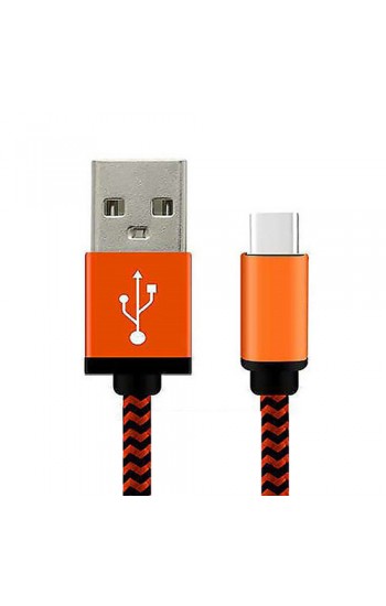 NoTech Type-C (USB-C) Kırılmaz USB Kablo 20cm Turuncu…