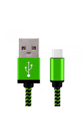 NoTech Type-C (USB-C) Kırılmaz USB Kablo 20cm Yeşil…