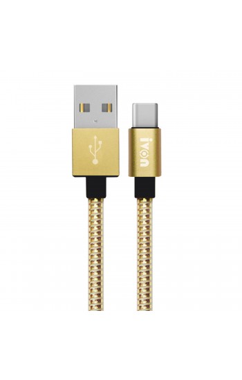 NoTech Type-C Zinc Alloy Metal Dayanıklı 2.4A USB Kablo Gold…