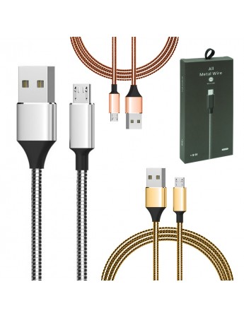 Powermaster 3793 Micro USB Metal Şarj ve Data Kablosu 1mt 2.1A