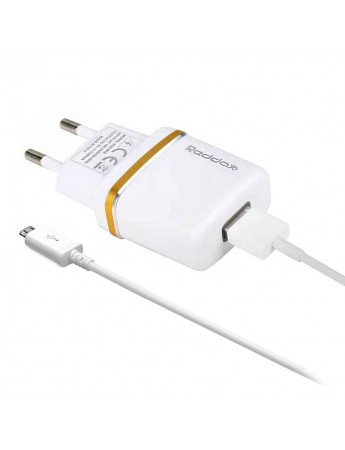 Reddax Micro USB Kablolu Seyahat Şarj Aleti 1.2A Beyaz