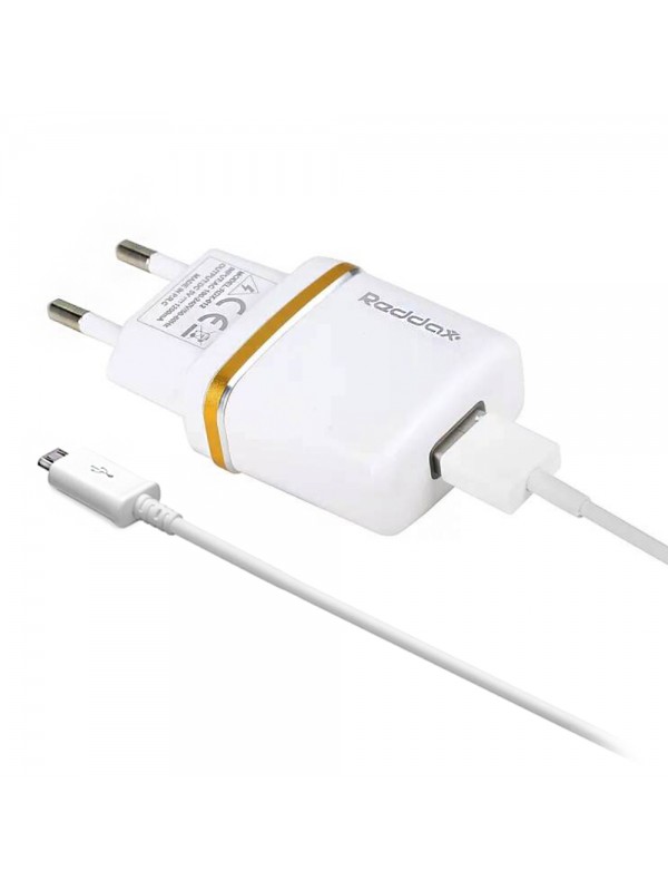Reddax Micro USB Kablolu Seyahat Şarj Aleti 1.2A Beyaz…