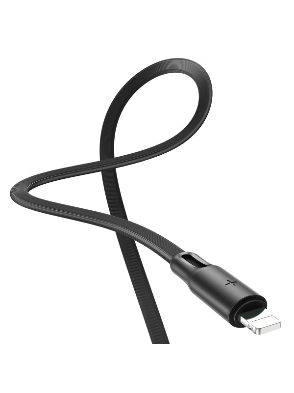 Rock S1 Lightning Şarj ve Data Kablosu Flat Yassı 1mt 2.4A Siyah…