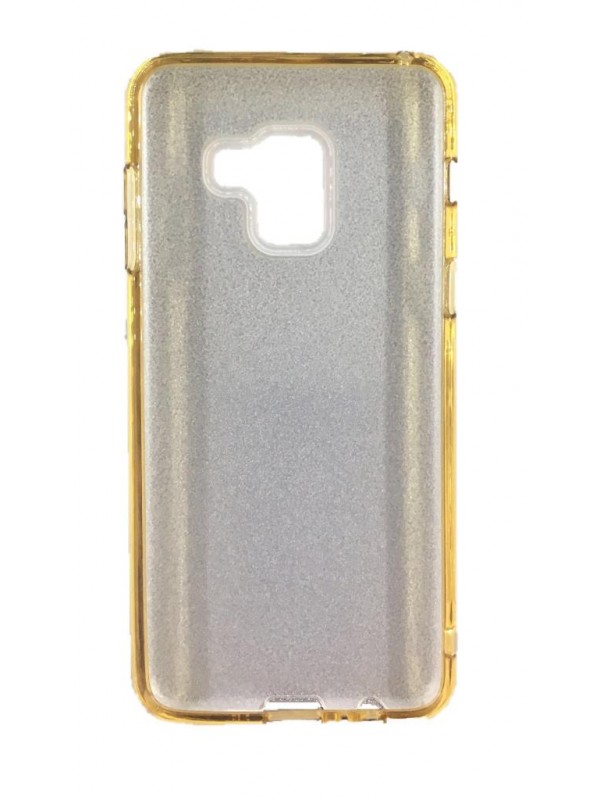 Samsung A8 Plus (A730) 3in1 Simli Silikon Arka Kapak Gold…