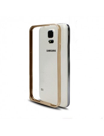 Samsung G900 S5 0,7 mm Metal Bumper Çerçeve Kılıf Gold