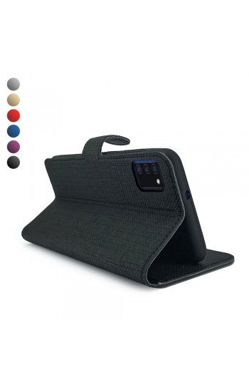 Samsung Galaxy A02s Kılıf FitCase Fabric Kapaklı Cüzdanlı…