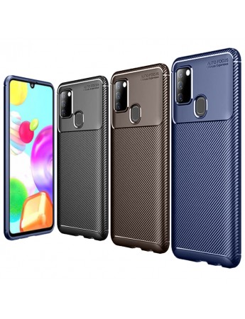 Samsung Galaxy A21s Kılıf Focus Carbon Desen Silikon Arka Kapak