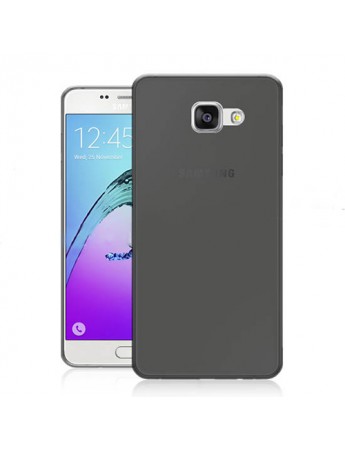 Samsung Galaxy A3 2016 (A310) Kılıf Soft Silikon Şeffaf-Siyah Arka Kapak