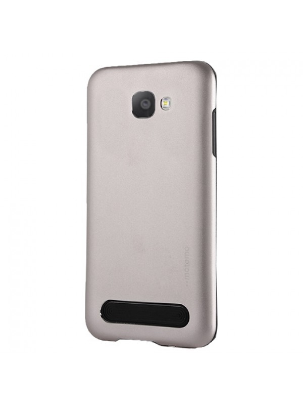 Samsung Galaxy A3 New Motomo Metal TPU Arka Kapak Silver