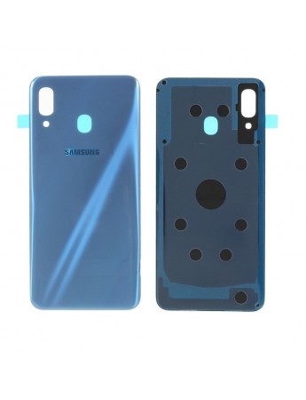 Samsung Galaxy A30 A305 Arka Kapak Batarya Pil Kapağı - Mavi