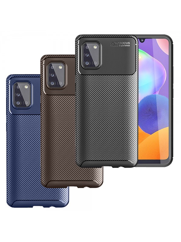 Samsung Galaxy A31 (A315) Kılıf Focus Carbon Desen Silikon Arka Kapak…