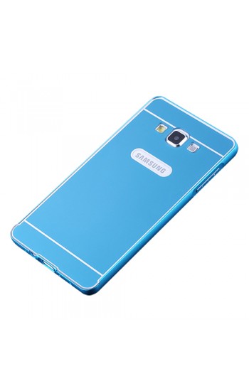 Samsung Galaxy A5 0,7 mm Metal Bumper Arka Koruma Kapaklı Mavi…