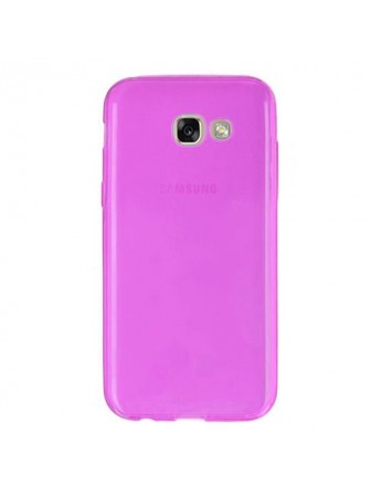 Samsung Galaxy A5 2017 (A520) Kılıf Soft Silikon Şeffaf-Pembe Arka Kapak