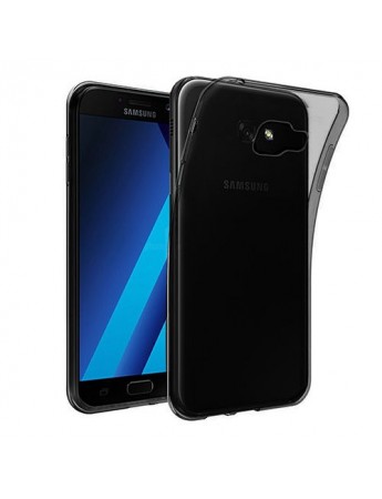 Samsung Galaxy A5 2017 (A520) Kılıf Soft Silikon Şeffaf-Siyah Arka Kapak