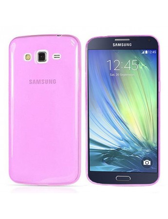 Samsung Galaxy A5 (A500) Kılıf Soft Silikon Şeffaf-Pembe Arka Kapak