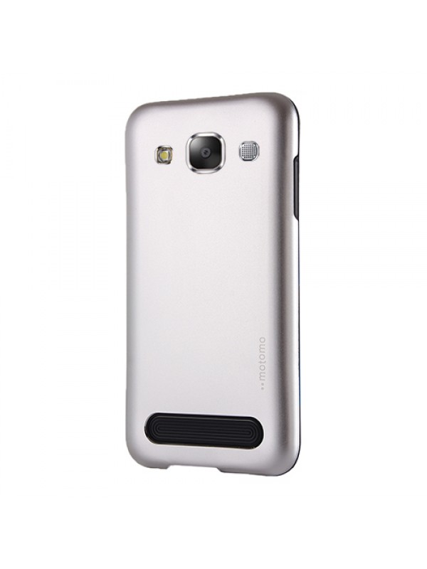 Samsung Galaxy A5 New Motomo Metal TPU Arka Kapak Silver