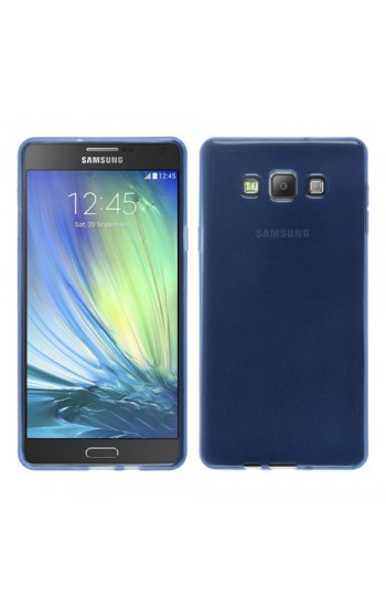 Samsung Galaxy A7 (A700) Kılıf Soft Silikon Şeffaf-Mavi Arka Kapak…